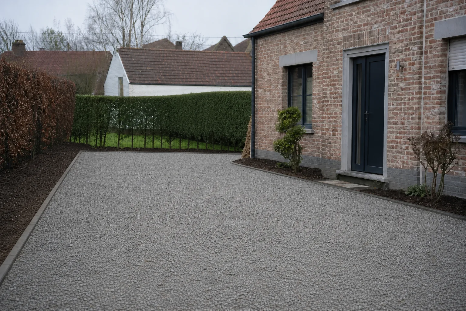 Dezelfde oprit na de nivellering